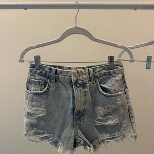 Distressed Denim Women's Shorts